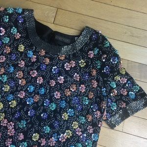 Beaded Floral Blouse